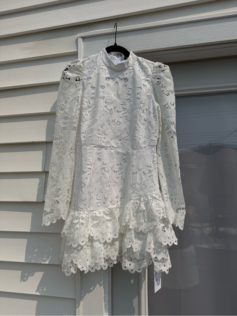 Yumi Kim White Long-Sleeve Lace Mini Dress - Picture 3 of 4